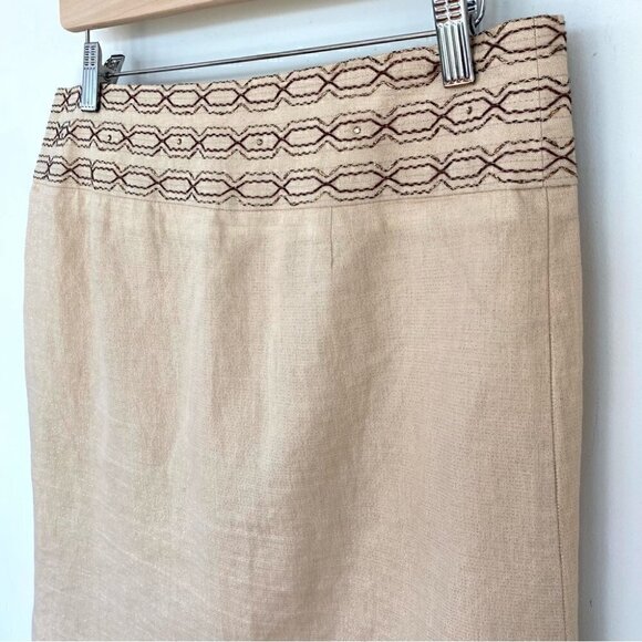 Heart Moon Star mini skirt in ๐ฏ linen with sparkly  gems - Picture 3 of 10